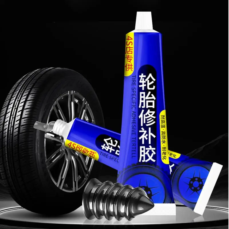 Cars Seal Tire Repair Glue Tire Nail Scratch Repair Seal Fast Curing 30ml Glue Liquid Adhesive Instant Bond Portable Tyre