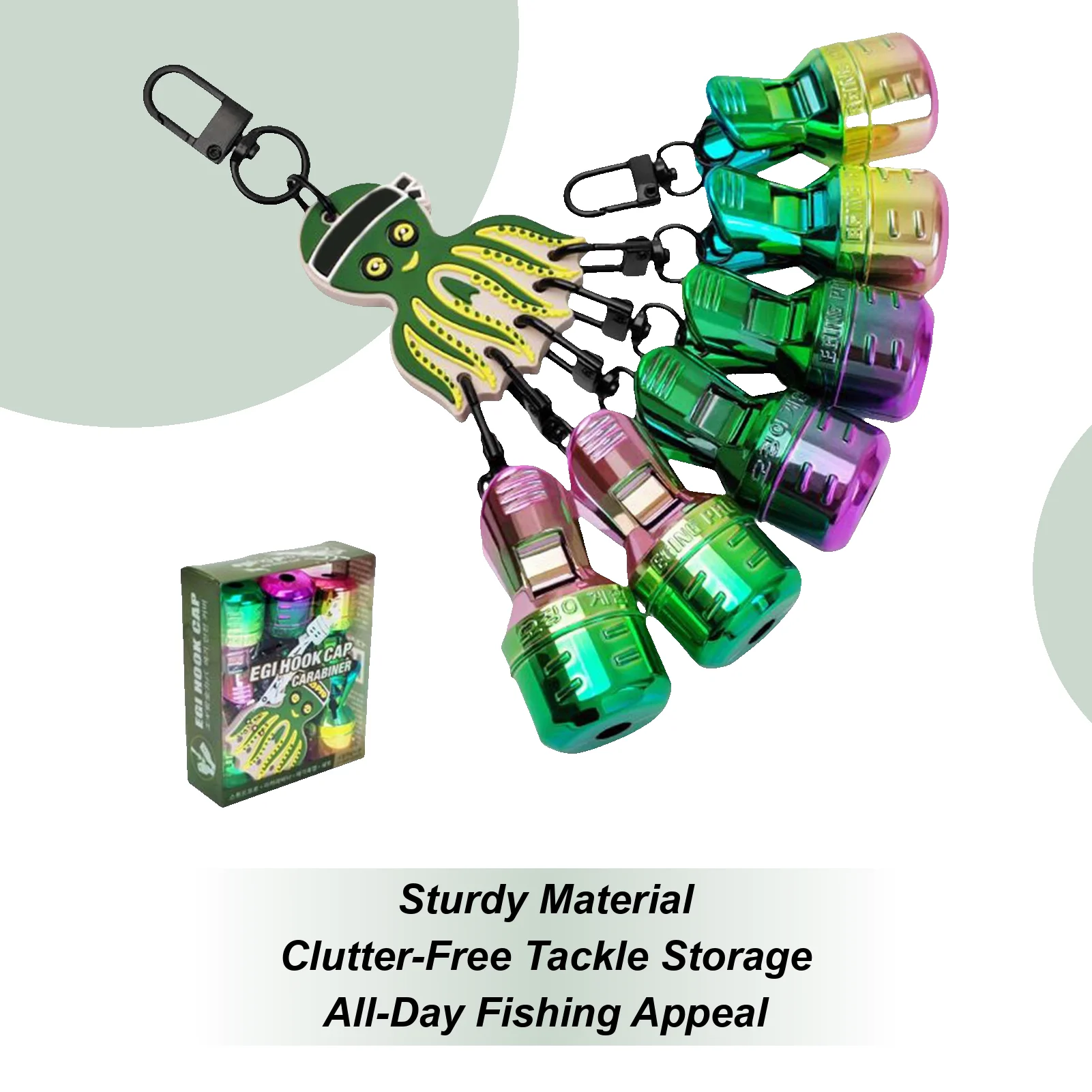 

6-Piece Fishing Hook Covers, Bait Sleeve Squid Jig Protector For Fishing Outdoor Boat Shore Angling Catfish Bass Trout Safety