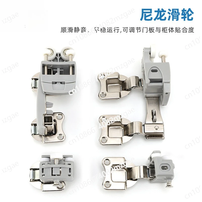 Wardrobe folding door hanging rail, cabinet cloakroom opening sliding door sliding door track guide rail hanging wheel hardware