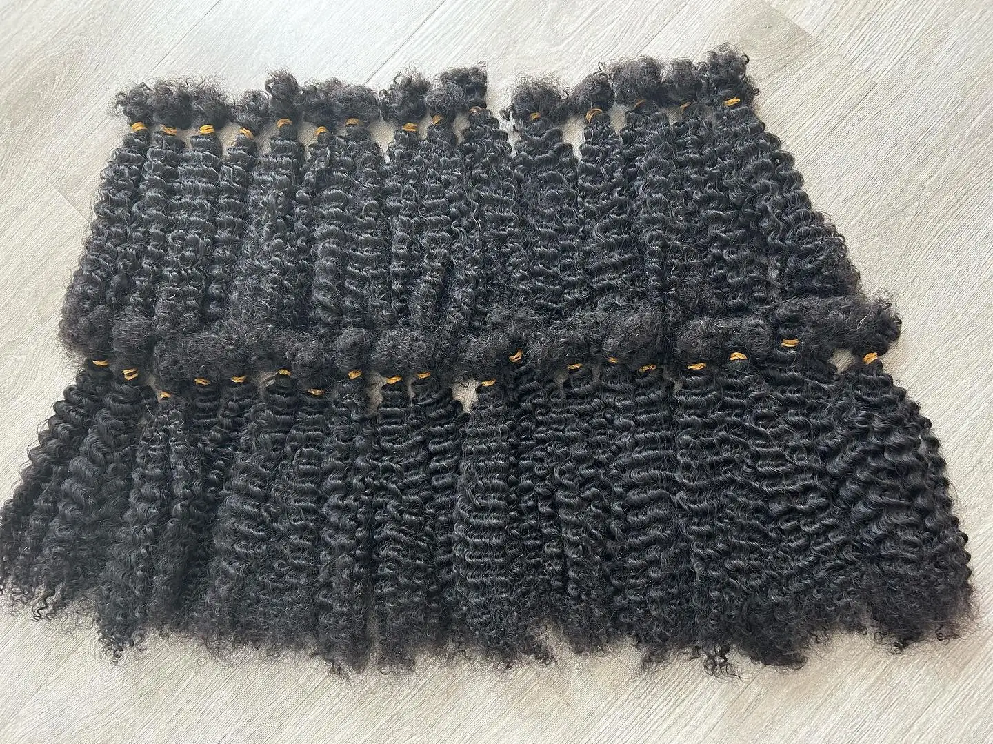 100g Afro Kinky Curly Locks Hair Extensions Microlocs Human Braiding Hair Bulk Hair For Braiding Crochet Braids 4B 4C