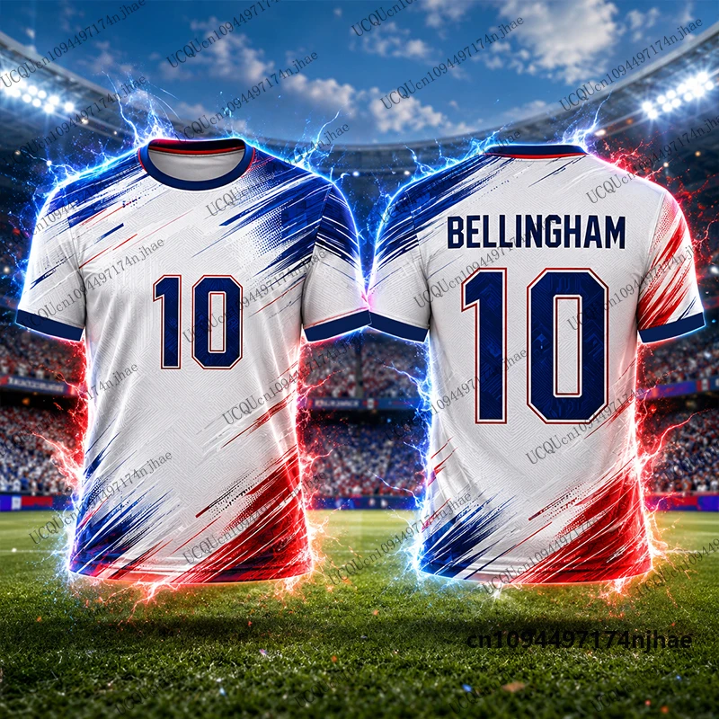 2027 New Special Bellingham #10 Print Football Jersey For Men‘s T-shirt Summer Short Sleeve Sports Tees Casual Kids/Adult Tops view 5