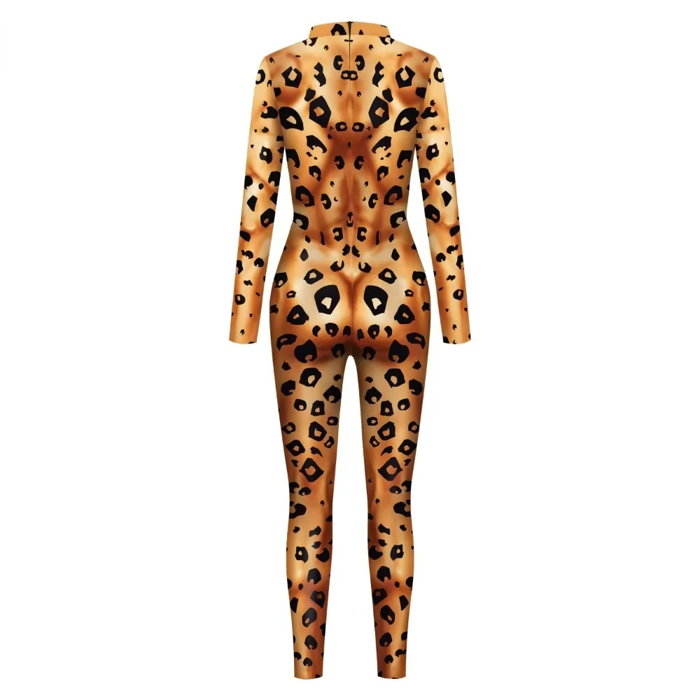 Macacão Husky Lobo Leopardo para homens, Traje Cosplay Animal, Terno Zentai, Desgaste Engraçado Disfarce, Roupas de Festa de Halloween