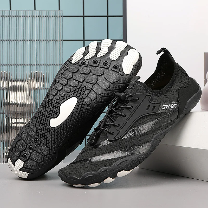 Zapatos de agua para hombres y mujeres, zapatos de agua descalzos para parejas, antideslizantes, de secado rápido, para exteriores, playa, vadear, natación, drenaje
