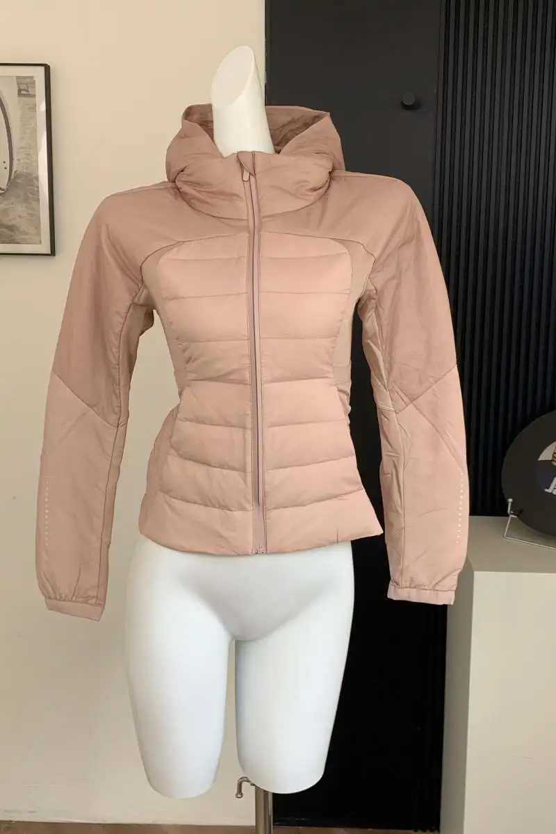 Women's Ultra Light Down Jacket 90% White Duck Down Female Slim Fit Down Yoga Lulu Trendy Portable Hoodie Outwear Coats DJ03