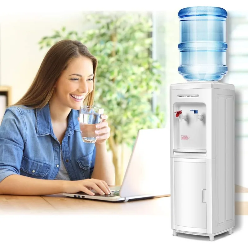 Dispensador de refrigerador de água de carregamento superior SAFEPLUS, refrigerador de água autônomo quente e frio comporta garrafas de 5 galões perfeitas para escritório doméstico