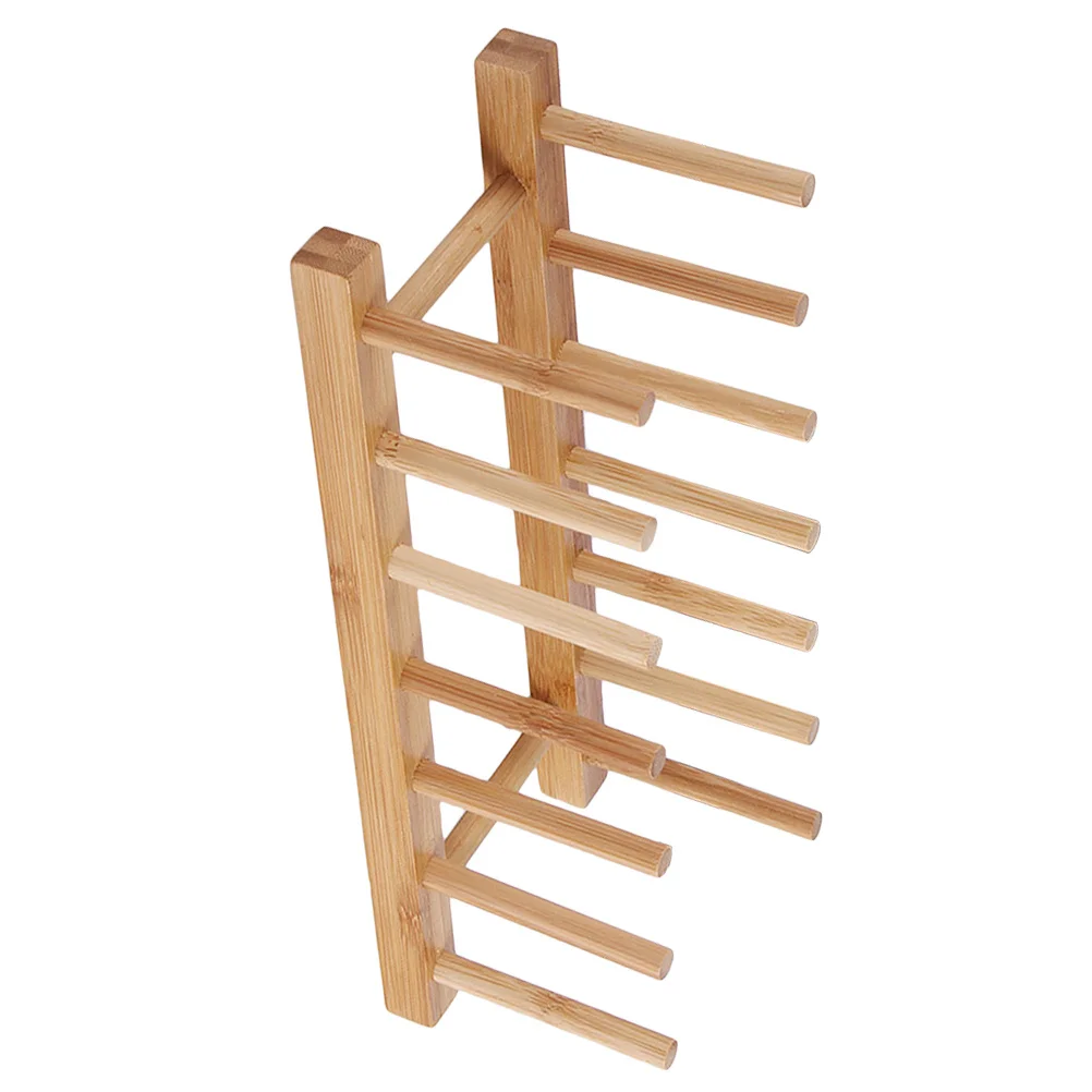 

6 Grids Multi-Functional Wooden Dish Rack for Kitchen Sink Storage Hold Plates Bowls Cutting Board Save Counter Space
