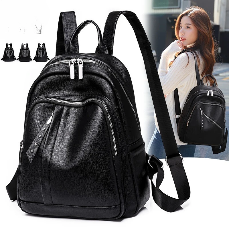 

Backpack for Women Travel Backpack Trendy School Bags Fashionable Leather Backpack Retro Designer Backpacks Mochilas De Hombre