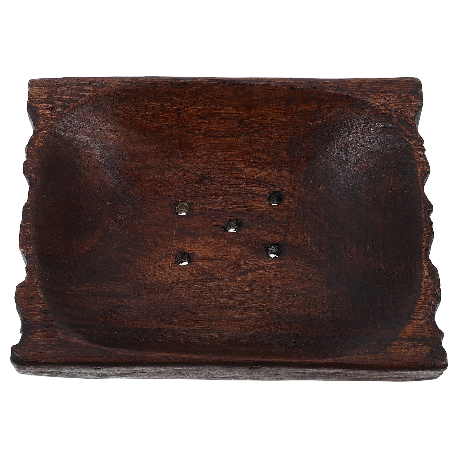 

Bathroom Wooden Soap Dish Rack Stand Holder for Home Hotel Brown Simple Design Water Draining Wooden Soap Case