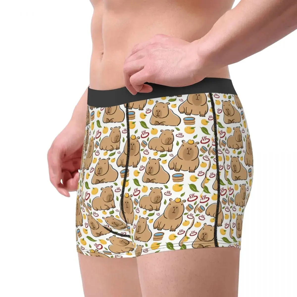 Capybara Animal Yuzu Onzen Bath Underpants Breathbale Panties Man Underwear Sexy Shorts Boxer Briefs