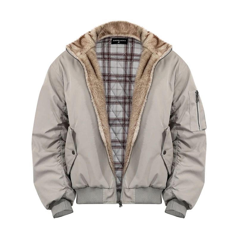 

GXFortune ретро меховой воротник Mountain Eagle хлопок джет зимний Thiened Premium MA Pilot Jaet верхняя одежда для молодежи