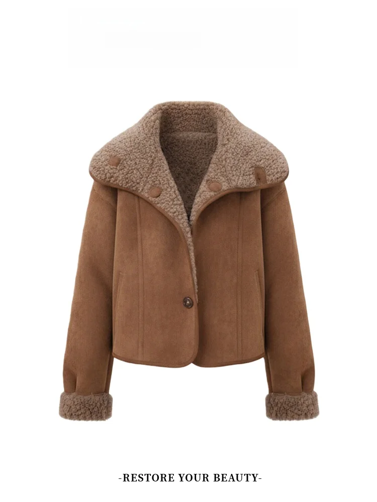 

Sli Уникальная теплая женская куртка для ранней зимы 2026, новая высококачественная хлопковая одежда, маленькое хлопковое пальто, простое свободное пальто...