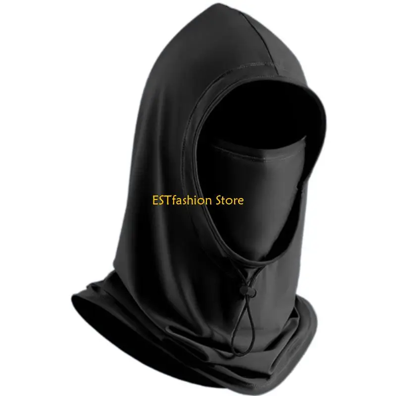 Y5GC Men's Full Coverage Balaclava Sun Headwear with Removable Neck Guard in Lightweight Ice Silk for Summer