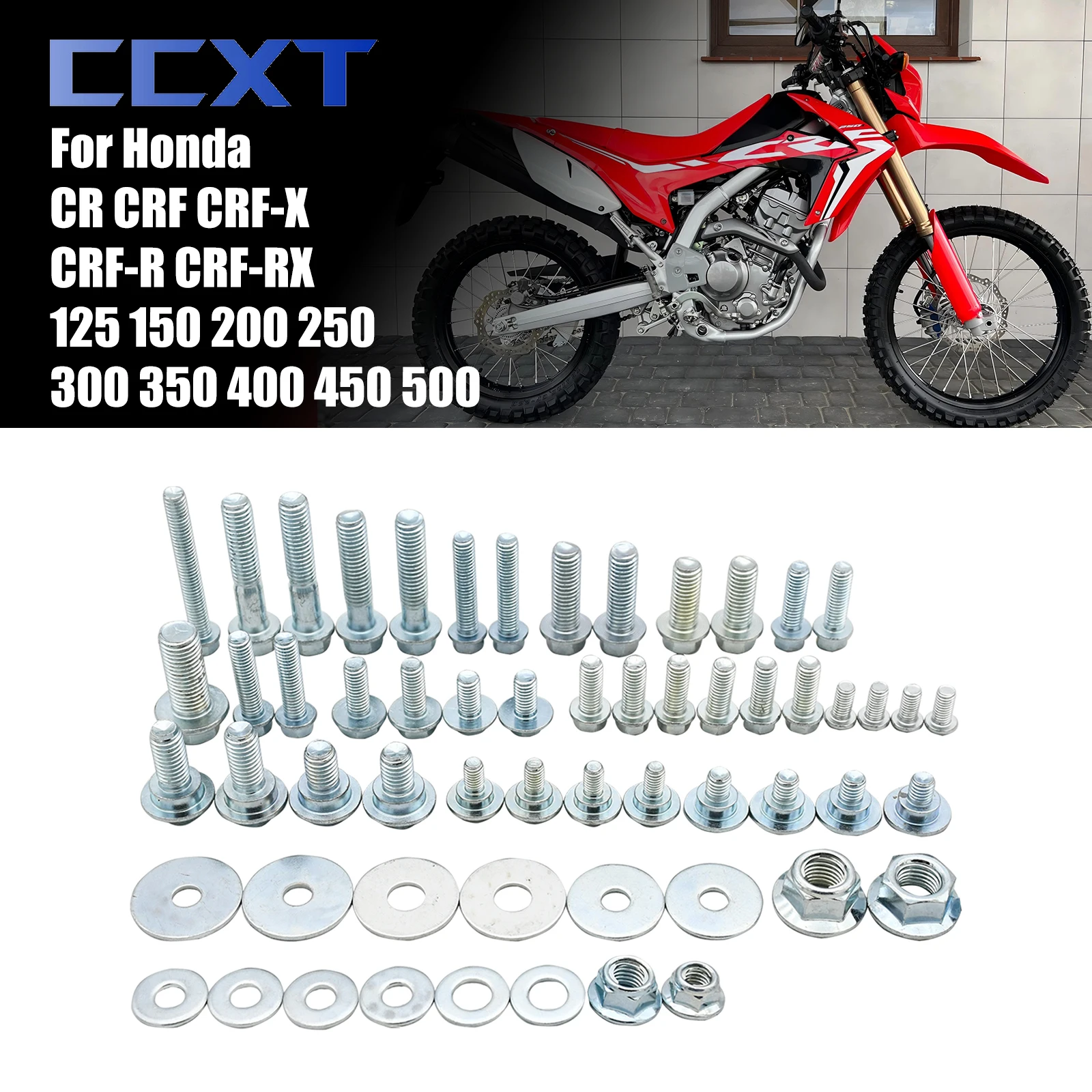 

Motorcycles Fairing Fender Screw Bolt Kit Fastener Set For Honda CRF250R CRF450R CRF250X CRF450X CR CRF 125 250 300 350 400 450