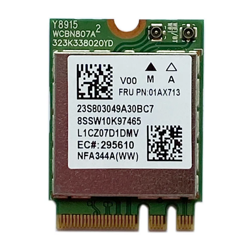 NFA344A QCNFA344A M.2 867Mbp WiFi Card For Lenovo ThinkPad 710S E470 E475 E570 E575 V310 YOGA-710 720 910 Series FRU 01AX713