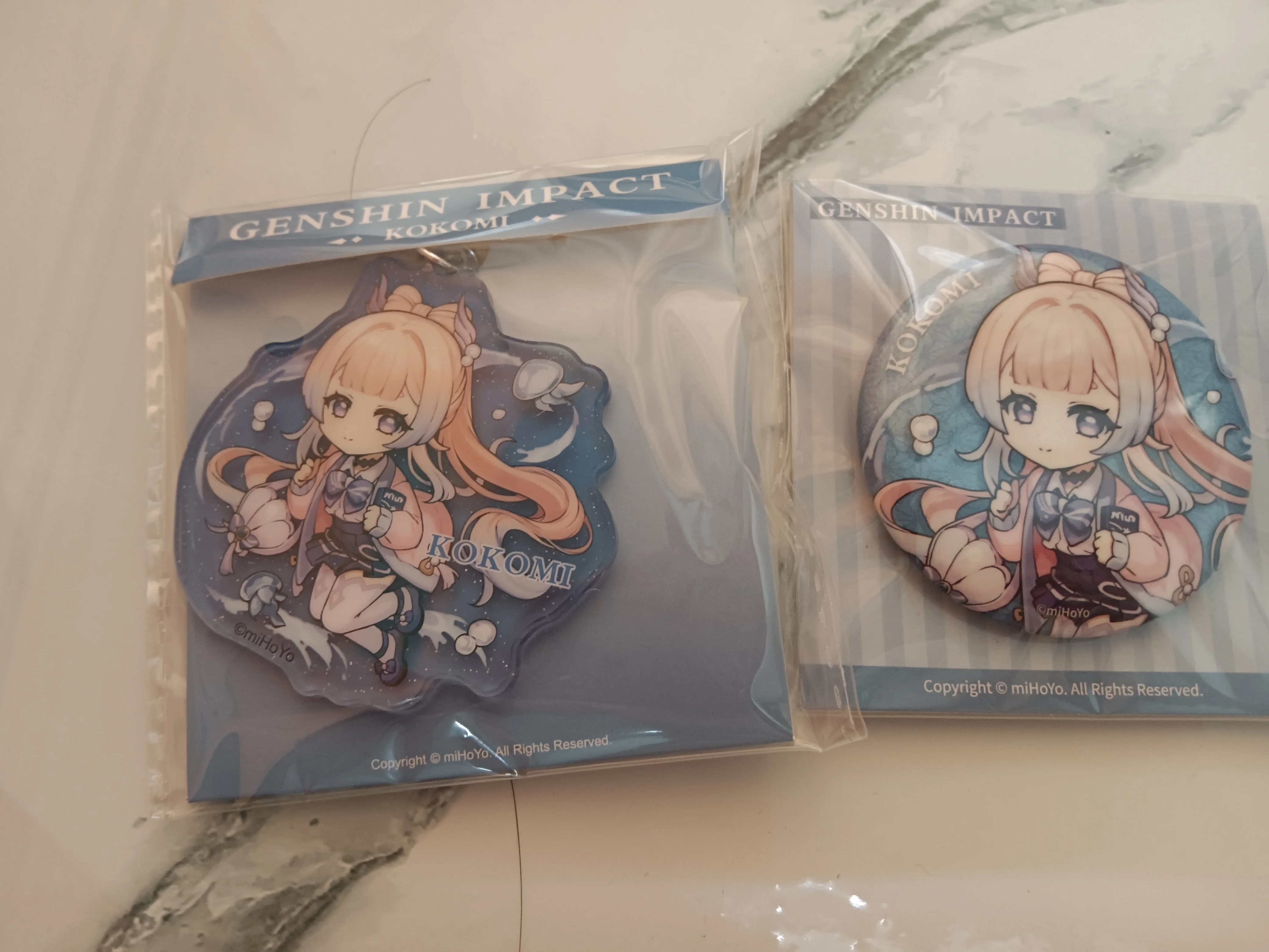 MiHoYo Official Genuine Genshin Impact Authentic Theme Series Yae Miko Badge Sayu Keychain Pendant Kazuha Ayato Birthday Gifts