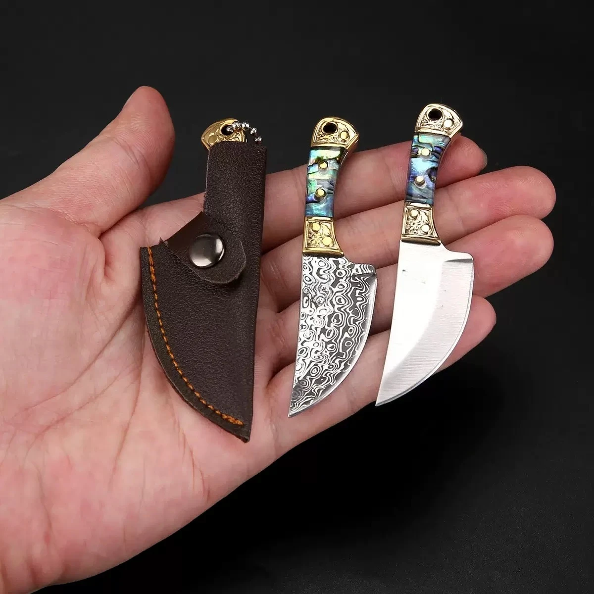 New Mini Car Accessories, Portable Delivery, Unpacking, Keychain, Small Straight Knife, Pocket Knife, Mini Knife