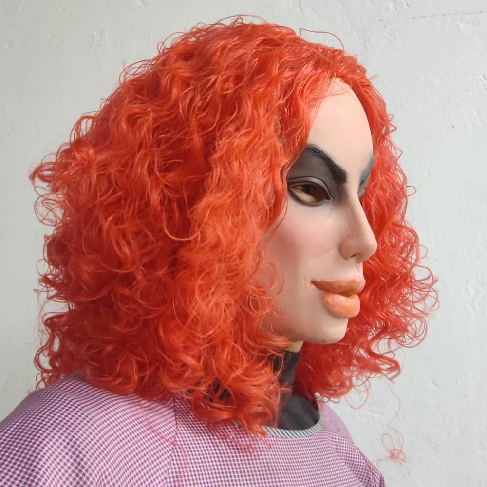 Masque de femme laid à grande bouche, maquillage Smokey, accessoire de jeu de rôle, accessoire d'halloween, accessoire de Costume de personnage de vie réelle