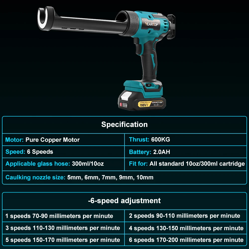 6 سرعات اللاسلكي الغراء الكهربائي بندقية سيليكون غراء الزجاج السد عصارة بندقية الخياطة الكهربائية الغراء أداة لبطارية ماكيتا 18 فولت