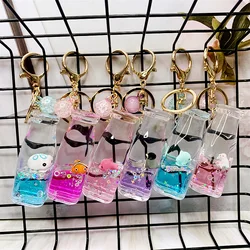 milk bottle floating ocean doll keychain cute cartoon  into oil pendant