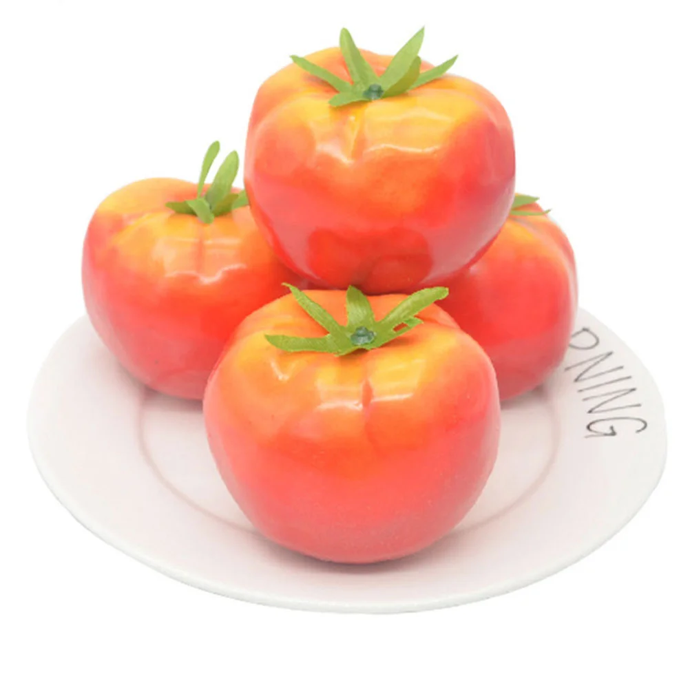 5 Pcs Imitation Tomato Lifelike Small Decorative Prop Fake Photo Modeling Ornament Grape