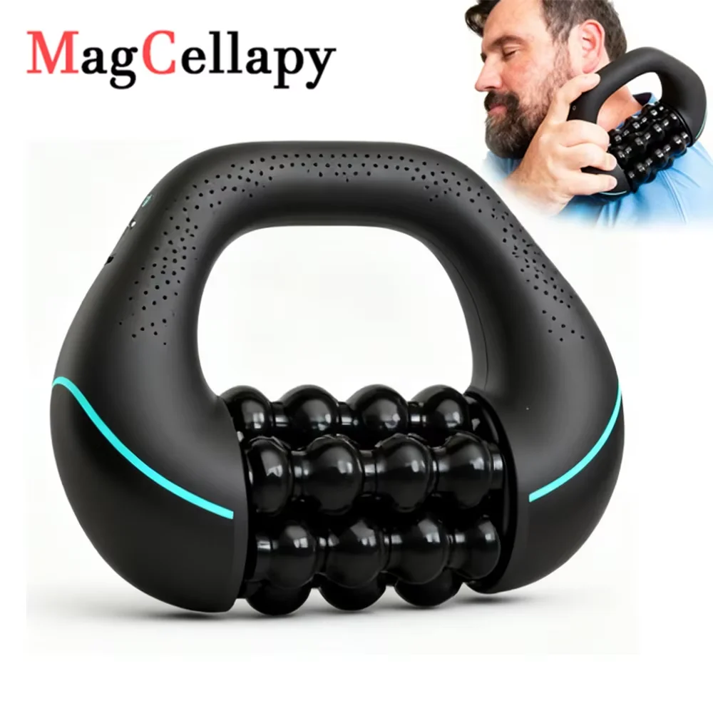 

Portable Mini Electric Massage Roller Handheld Full Body Muscle Relaxation Fascia Impact Massager 3 Levels For Recovery