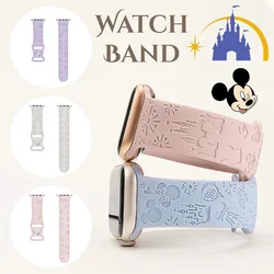 Cinturino Disney Mickey per cinturino Apple Watch 45mm 44mm 42mm 41mm 40mm 49mm 40 Mm bracciale Correa inciso iwatch Ultra 9 7 Se 3 6 8