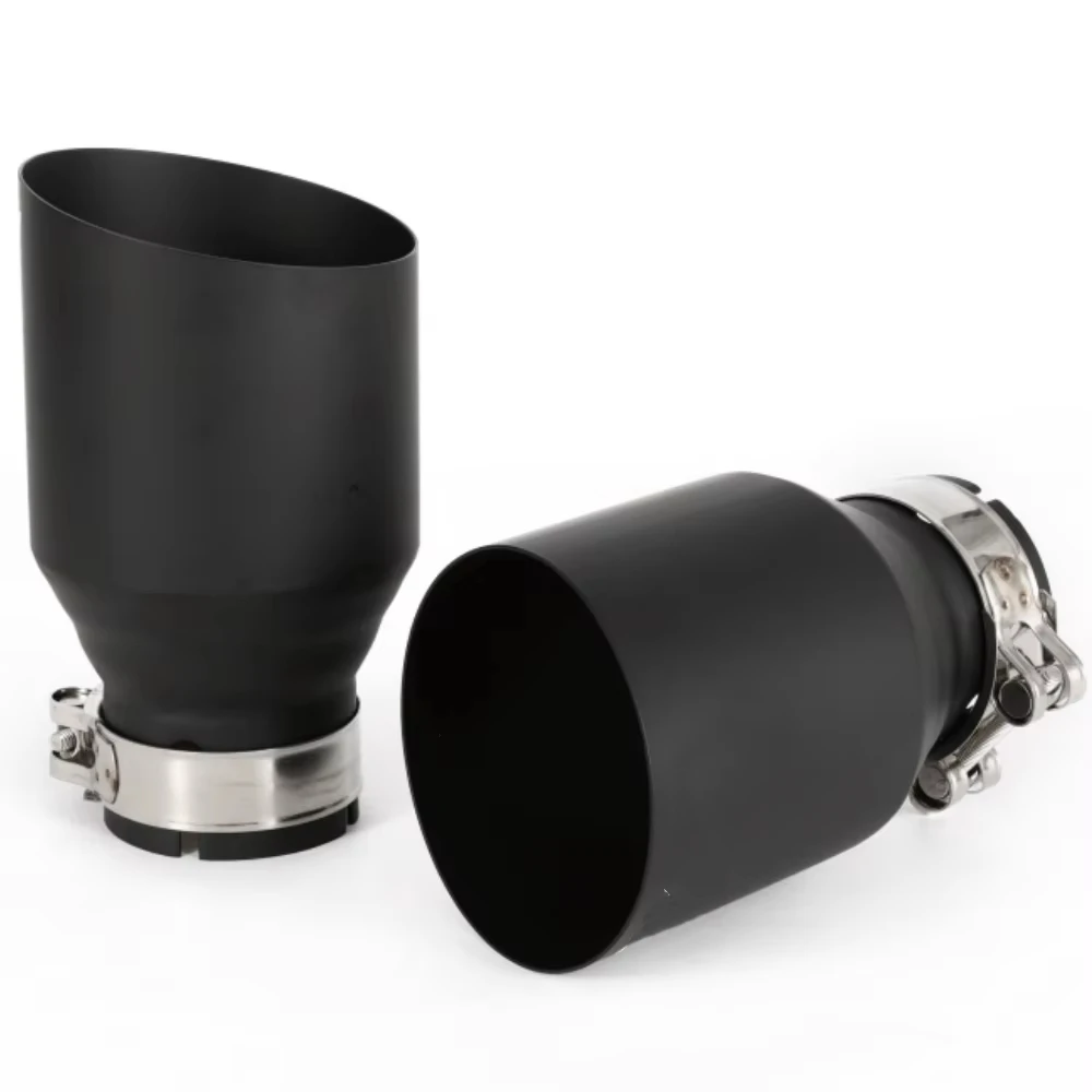 

1 PC Matt Black Muffler Stainless Steel Universal End pipe Car Exhaust Pipe Slash Cut Exhaust Tip