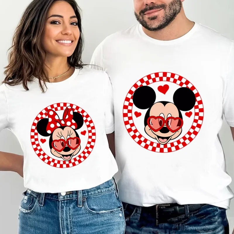 Disney Mickey Minnie Valentijnsdag paar patches voor kleding warmteoverdracht stickers DIY T-shirt opstrijkbaar voor vrouwen geappliceerd