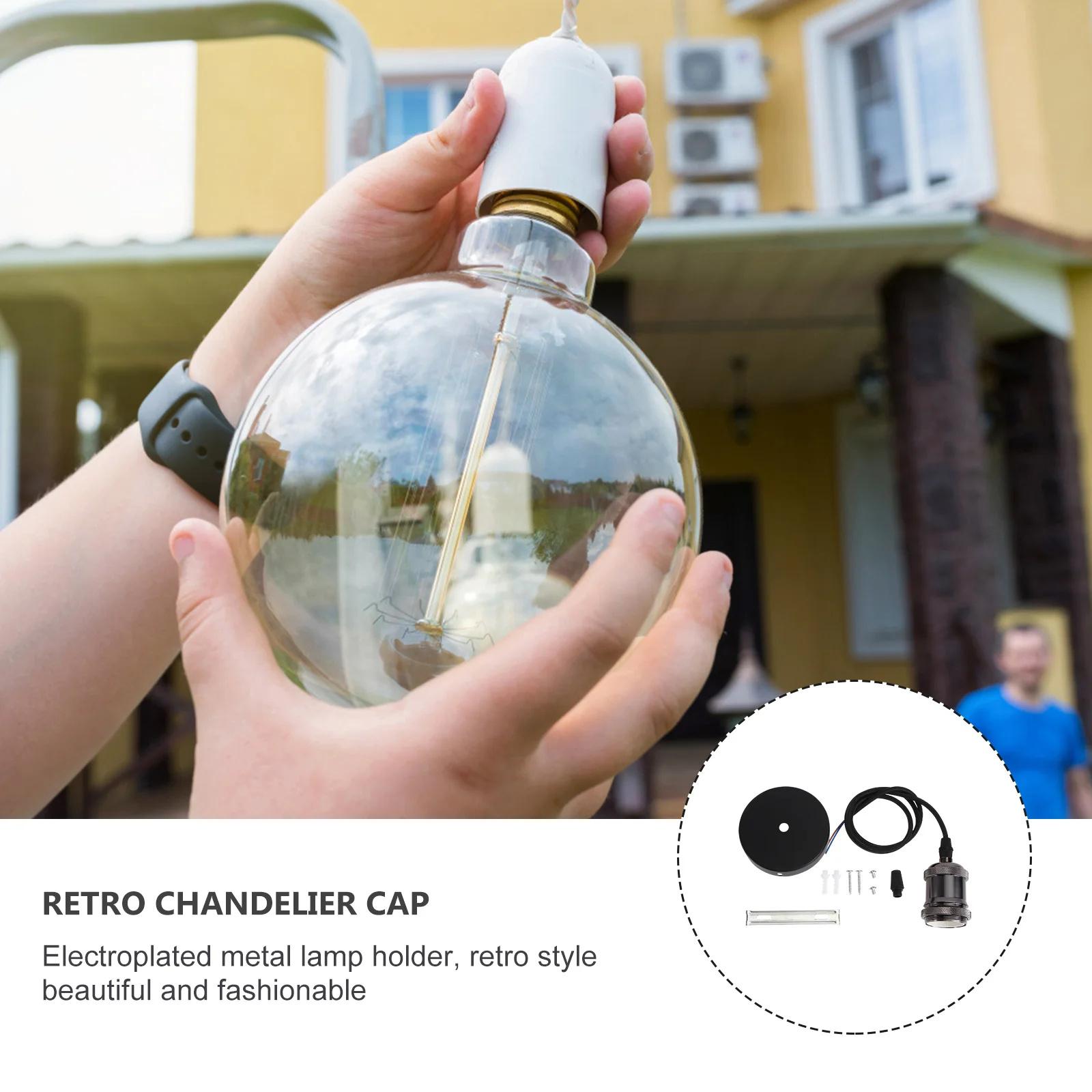 1 قطعة E27 حامل مصباح السقف الرجعية حبل معلق سلك قلادة ضوء بسيط مثالية لمطعم بار المطبخ غرفة الطعام #3