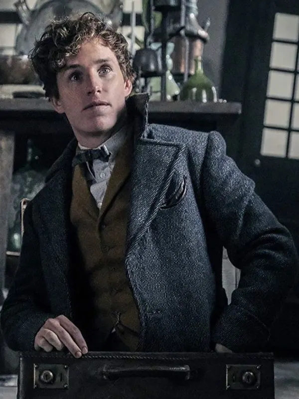 

Eddie Redmayne Woolen Casual Coat Tailored Lapel Faionable Urban Sle Autumn Coat for Young Men Straight Hem Single Button