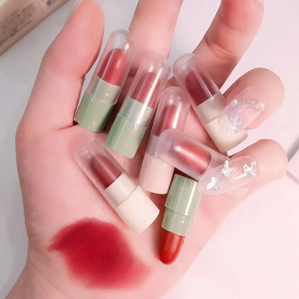 5pcs Makeup Set Mini Lipstick Set Waterproof Long Lasting Matte Lipstick Soft Mist Non-stick Cup Velvet Lip Gloss Ladies