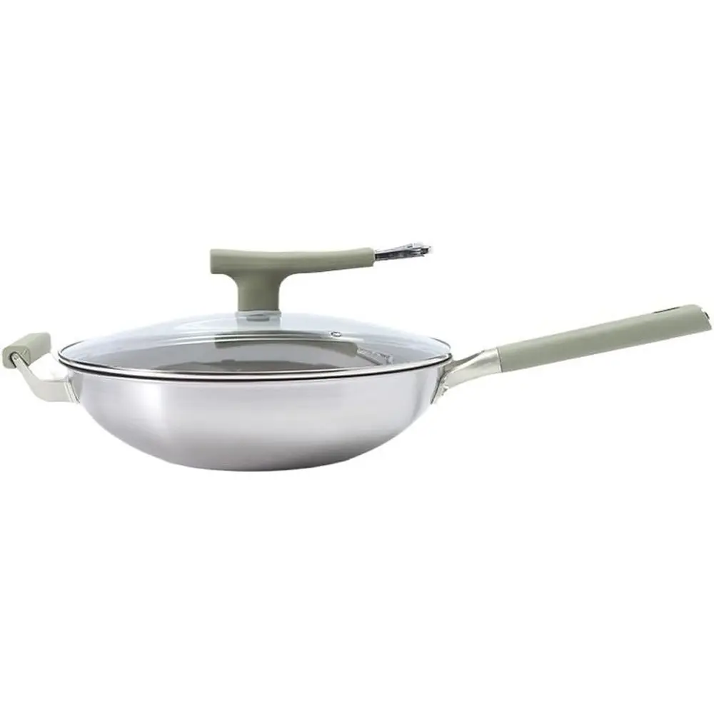

Oil-Free Cooking Pan with Cover for Healthy Frying