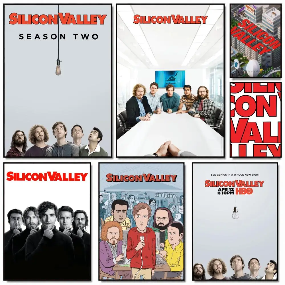 tv series S-Silicon Valley-Y Poster Removable Wall Sticker for Home Cafe Bar Office Interior Decor