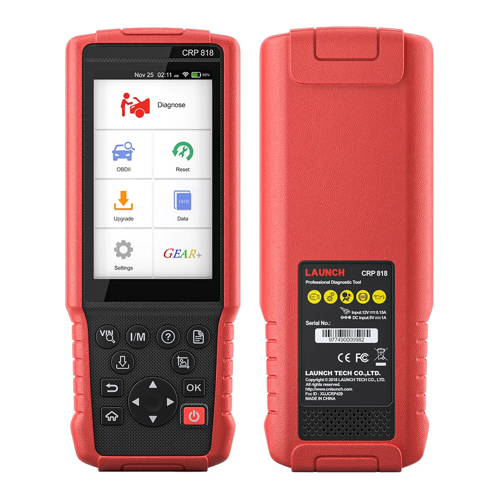 LAUNCH X431 CRP818 Scanner OBD II Diagnostic Scan Tool Upgrade Full System Scanner Car Code Reader Darmowa aktualizacja PK CRP429 CRP808