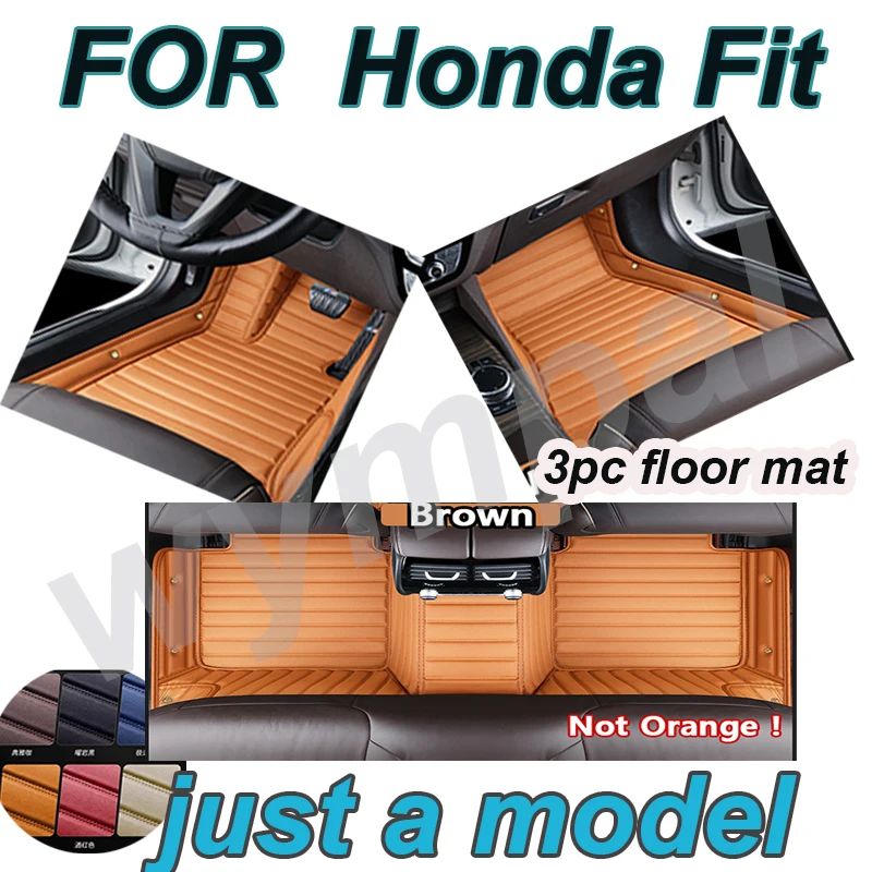 

Роскошный автомобильный коврик из искусственной кожи на заказ для Honda Fit 2008 2009 2010 2011 2012 2013, защита интерьера вашего автомобиля