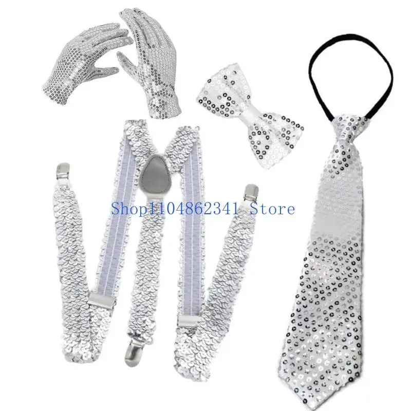 5ASD Disco Dance Practice guanti pratici Polyester in tessuto traspirante Accessori per costumi Design Show Uso