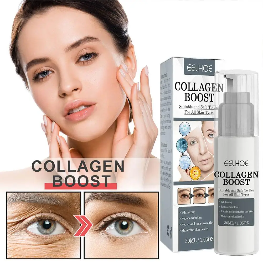 Collagene Boost Serum Anti-Aging correttore di macchie scure crema antirughe dissolvenza linee sottili rassodamento della pelle delle donne cura della pelle del viso