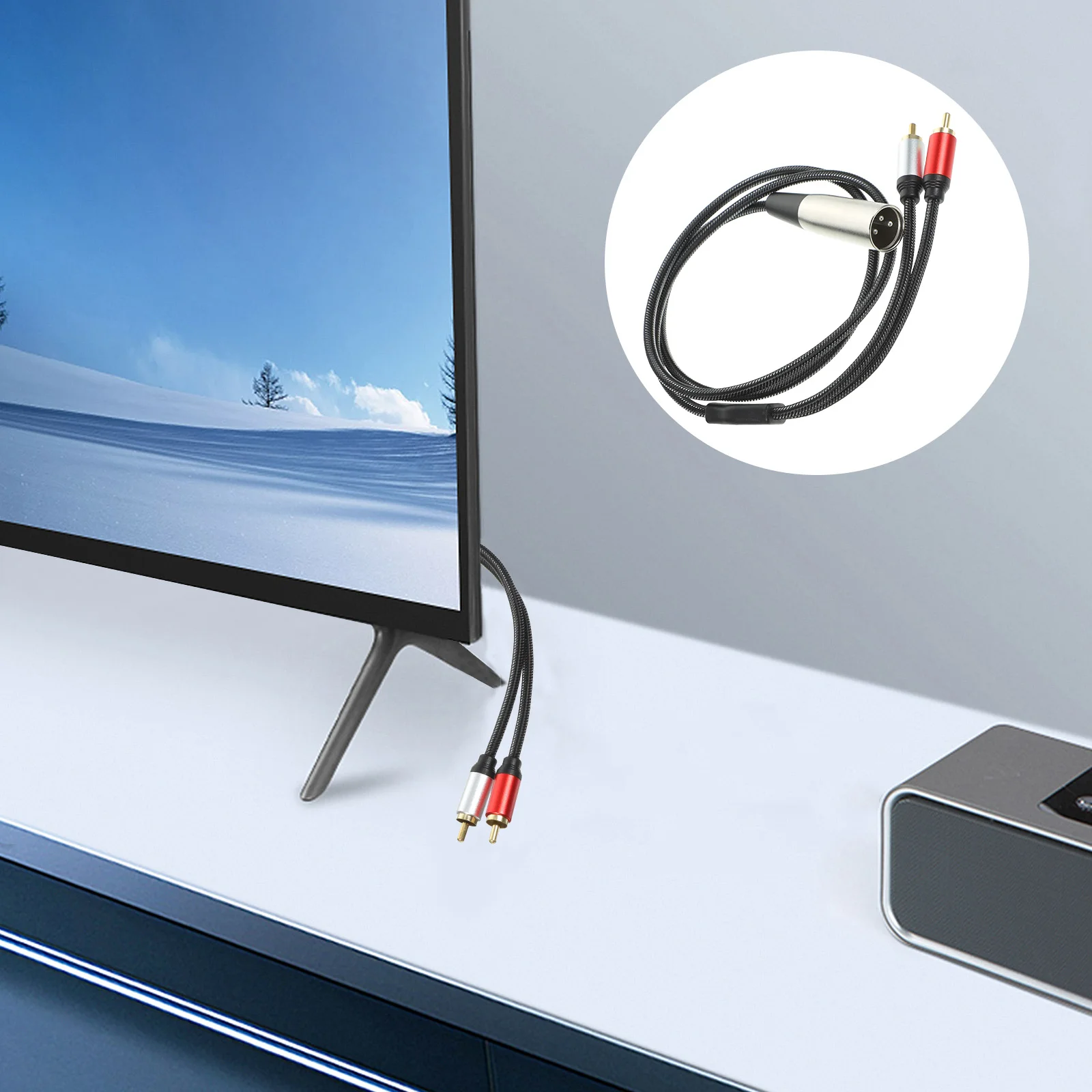 

XLR to RCA Audio Cable Adapter Mic Converter Speaker Cables for Speakers Signal Music Stereo Amplifier Cord