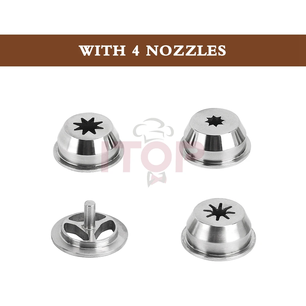 ITOP 헤비 듀티 수동 스페인 Churros 메이커, 6L 전기 딥 프라이어 장치, 튀김용 스테인리스 스틸, 5L