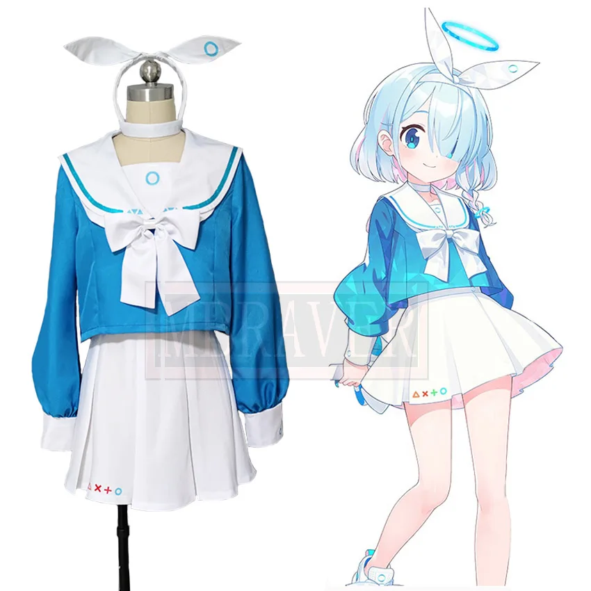 

Blue Archive Arona Lovely Sailor Suit Uniform Cosplay Costume Halloween Party Role Play Game Outfit For Women Costume Made