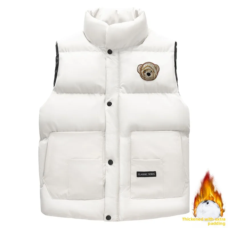 

Утепленный хлопковый жилет: модная теплая верхняя одежда для студентов, уличная безрукавка без рукавов для осенне-зимних путешествий