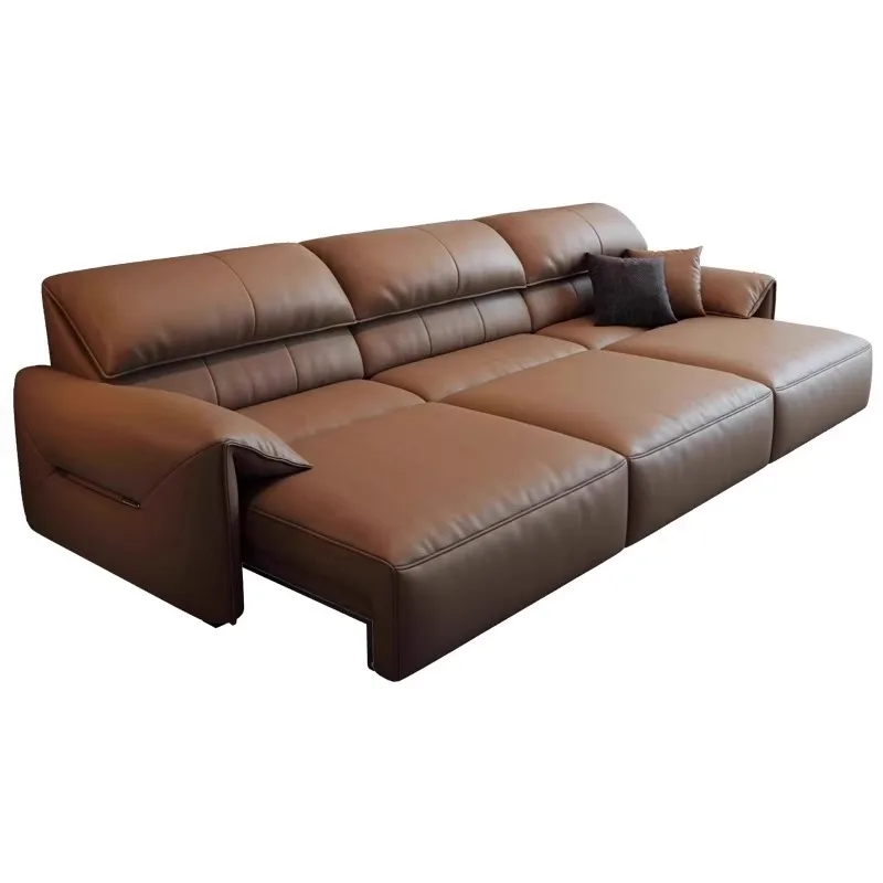 

Elephant Ears Zero Against the Wall Electric Function Sofa Living Room Top Cowhide Sofa