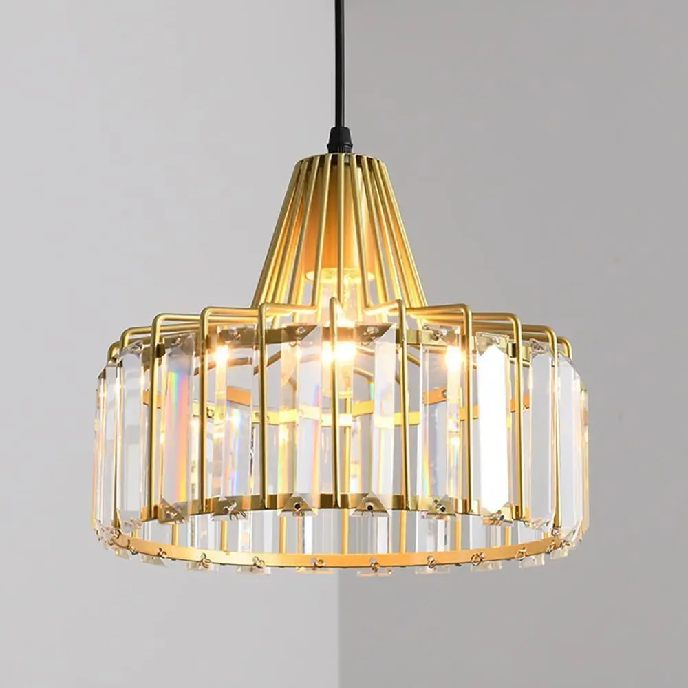 luz pendente de cristal moderna ajustavel lampadas suspensas para sala de jantar lampada dourada para mesa lustres domesticos design da fazenda 06