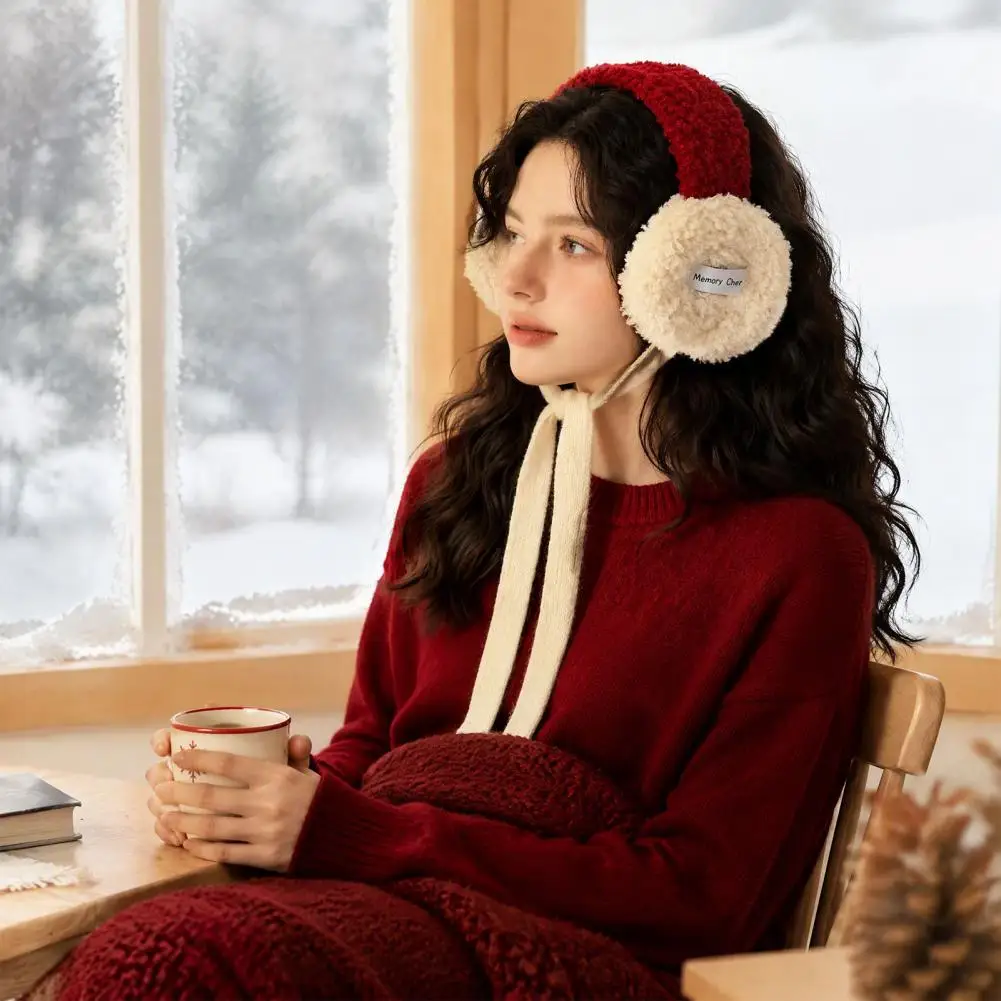 Plush Ear Warmers for Use Women’s Winter Headband Earmuffs Plush Fleece Ear Warmers for Weather Adjustable Soft for Cycling