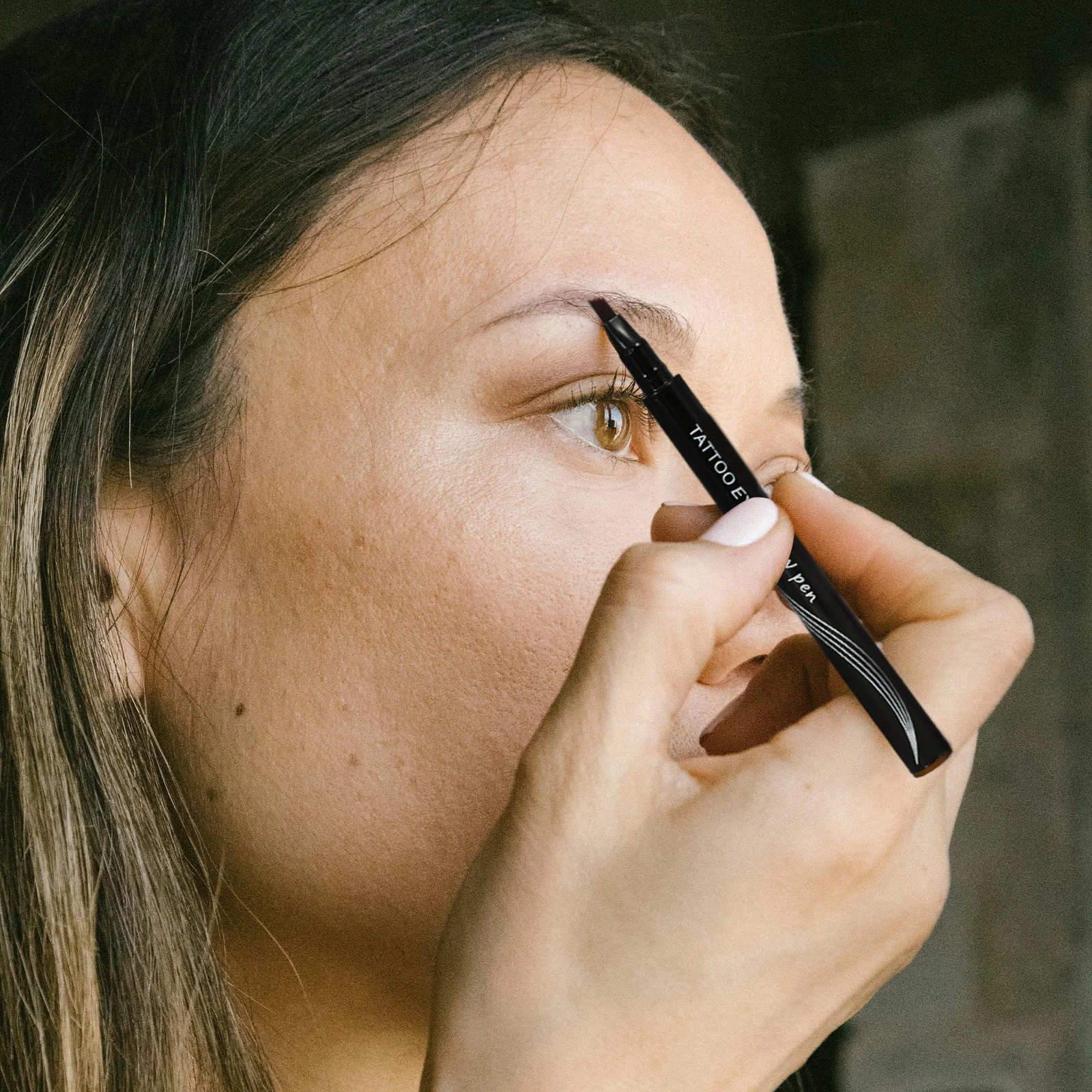 Liquid Eyebrow Pen 4 Head Brow Pencil Portable Waterproof Makeup Pencil for Women Natural Looking Eyebrows Outdoor Travel