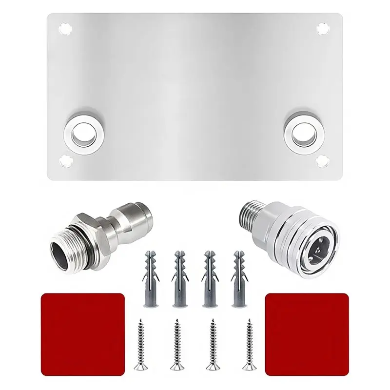 [NEWA76K!】 Wall Mount Foam Cannon Holder Including 1/4 Inch Quick Connect Fittings For Pressure Washer Accessories