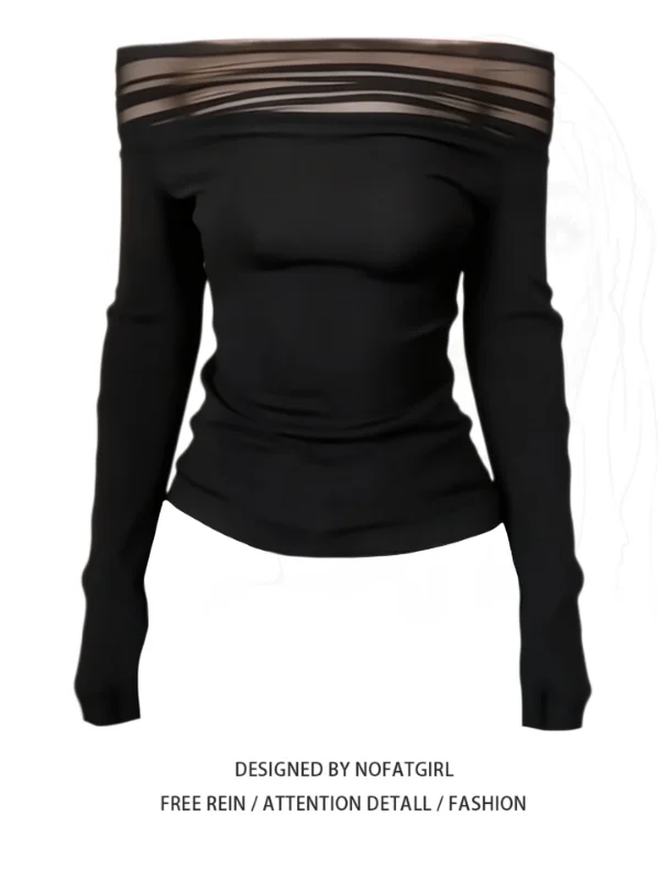 

plus Size Women's Fce Lined Me Splice Long Sve One oulder Top Slimming Winter Base irt Korean Sle Commute Faion