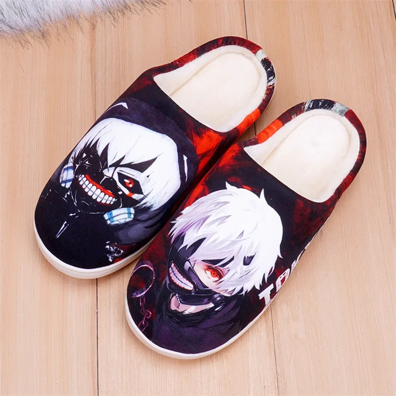 TakGhoul Anime Cosplay Pantoufles en coton unisexe, chaussures de famille décontractées, oke eki Ken Touka Kirishima, cadeau adulte, chaud et à la mode