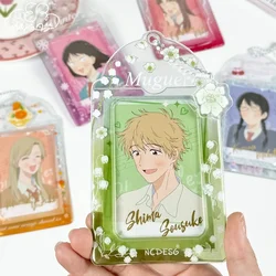 Kawaii PC Holder Folia Convallariae Clover Card Sleeve 3-inch Idol Photo Protective ID Badge Cover Girl Gift Keychain Pendant