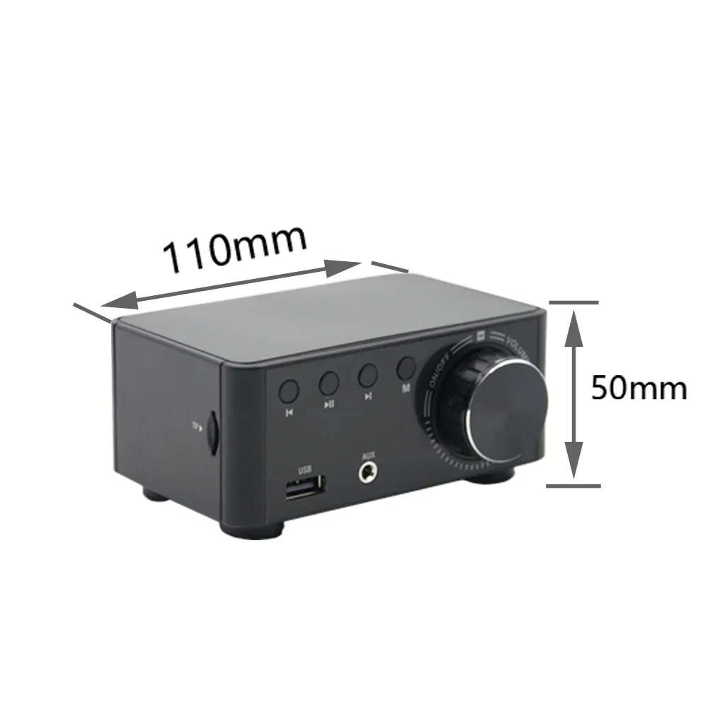 Mini High-power Verstärker Bluetooth 5,0 HiFi Stereo Audio Ausgangsleistung 50W*2 Theater Sound Amp unterstützung USB/TF/Aux